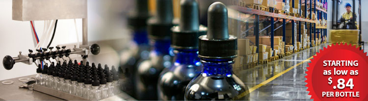 Image of a Mini-Pinch, 30ml Cobalt Blue Bottles w/ Child Resistant Dropper and Stocked Warehouse