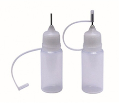 100 Pack - 10 ml LDPE Cylinder Bottle With Metal Needle Cap