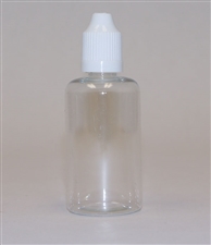 100 Pack - 50 ml PET Plastic Cylinder Bottle with Child Resistant Dropper Cap